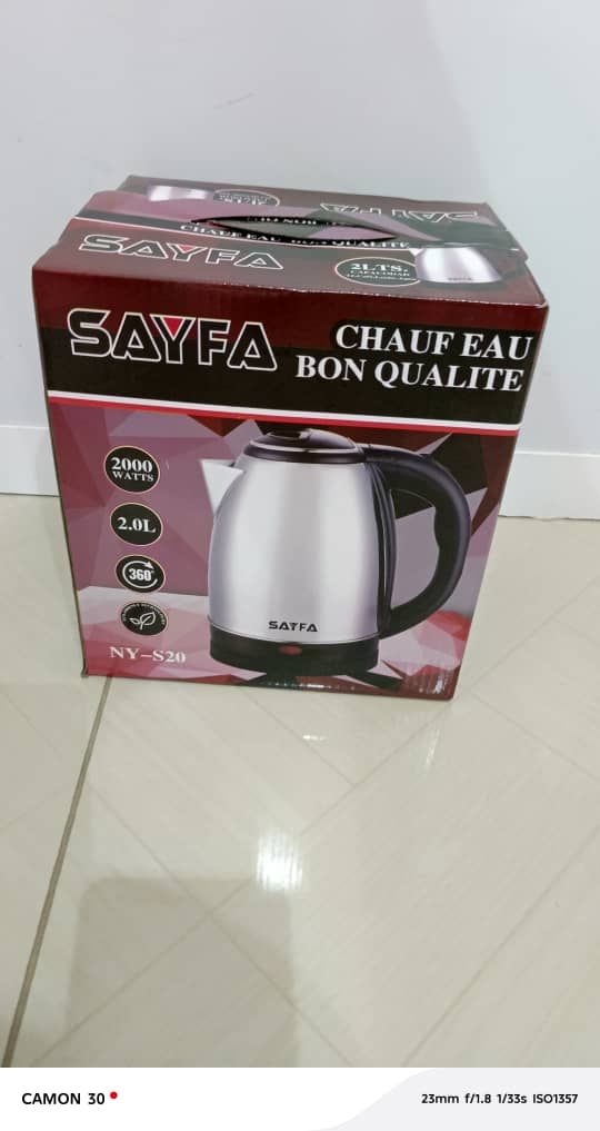 Chauffe-eau SAYFA NY-S20 – Haute Qualité 2 L, 2000 W